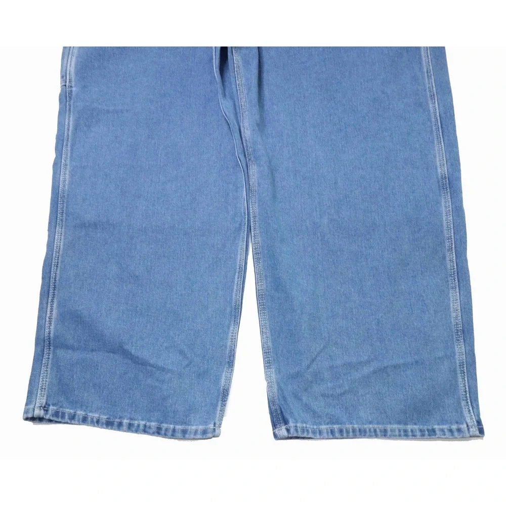 NWT Dickies Denim Bib Overalls Medium Wash Blue Cotton 8396SNB Mens Size 48 x 30